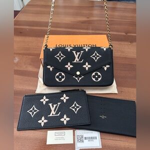 Louis Vuitton Felicie Pochette Bicolor Empreinte